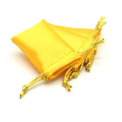 China Jewelry Packaging Factory Eco-friendly Small Drawstring Gift Silk Bags With Logo Hair Satin Bag For Clothes for sale