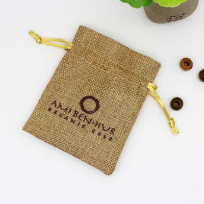 China Special Hot Selling Accessory Bag Jute Drawstring Bag Canvas Patchwork Small Bag for sale