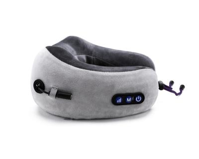 China 2021 Travel Portable Universal U-shaped Pillow Neck Massager Body Shiatsu Massager Vibrating Pillow For Traveling for sale