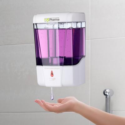 China Foam Popular Wall Mount Plastic Hand Sanitizer Dispenser Commercia 600ML Automatic Hand Soap Liquid Soap Dispenser for sale