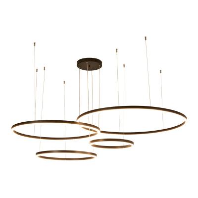 China Nordic modern acrylic simple restaurant staircase chandelier circle villa hotel decorative lamp for sale