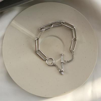 China FASHIONABLE Minimalist Women's 925 Sterling Silver Chain Ancle Female Personality Bracelet With Small Round Pendant for sale