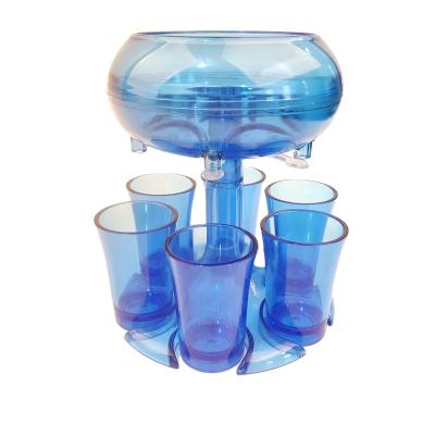 China 6 Way Shot Glass Dispenser Wine Dispenser Holder Plastic Pulled Wine Glass Holder Portable Shot Dispenser for sale