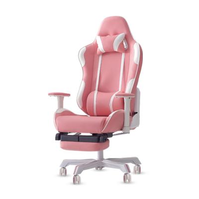 China PU Computer Silla Gamer Girl Women Pink Adjustable Leather Gaming Chair High Quality Adjustable Swivel Gaming Chair for sale