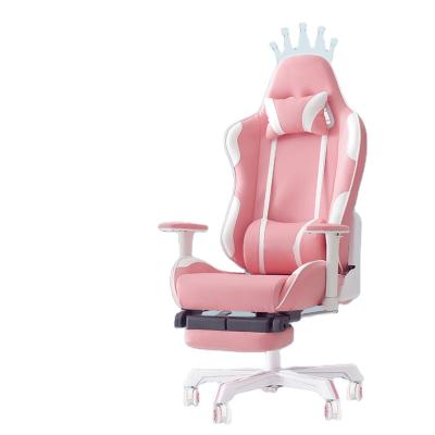 China (Size) Pink and White Design Adjustable Modern Comfortable Ergonomic Gaming Chair Office Recliner Gaming Chair for sale