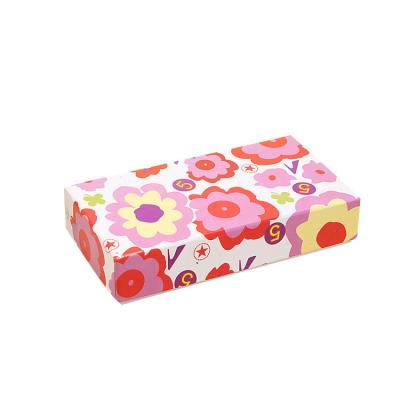 China Custom Wholesale Handmade Creative White Card Link Box Flower Gift Logo Paper Shoe Box Cosmetics Box for sale