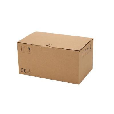 China Handmade Corrugated Kraft Paper Bottom Flip Button Box Packaging Corrugated Paper Bottom Box Corrugated Top Branded Boxes for sale