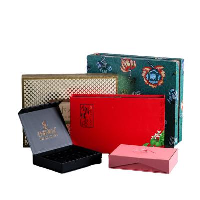 China Manufacturers handmade custom exquisite cosmetics thickened box through the cover tea gift packaging sky and earth cover paper box for sale