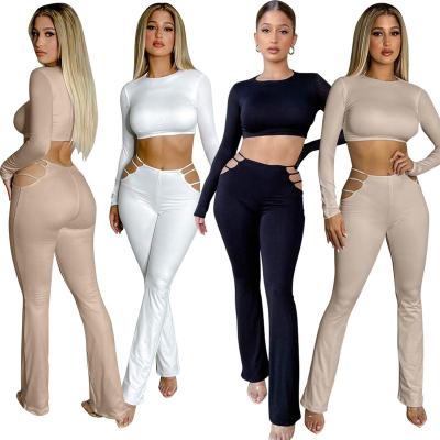 China Waterproof 2021 autumn new products European and American women's Amazon hot sale long-sleeved pants two-piece suit for sale