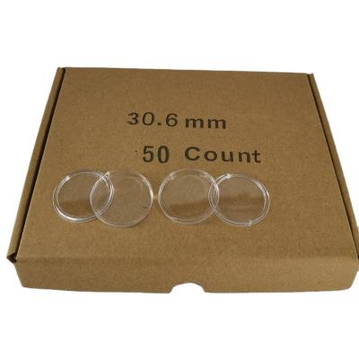 China Acrylic or PS 30.6mm USA Half Dollar Old Holder Box Coin Collected Coin Holder for sale