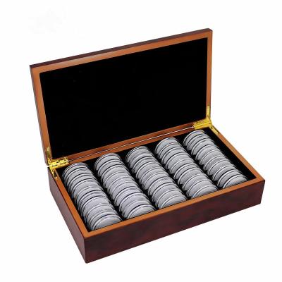 China Handmade Wooden Coin Gift Box For 50pcs 46mm Coin for sale