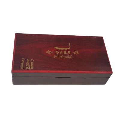 China Sinensis Handmade Luxury Food Packaging Cordyceps Wood Box Wooden Box for sale