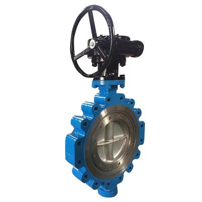 China High Performance General Hook Triple Eccentric Butterfly Valve With Turbine Head for sale