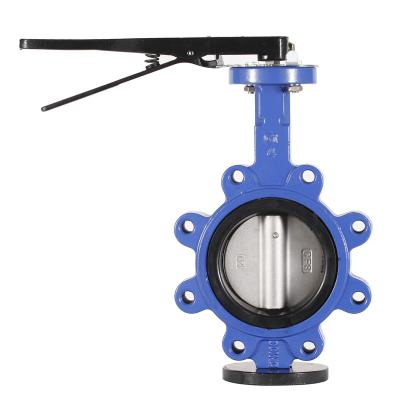 China 316 / 304 General Type Cast Iron Butterfly Valve Stainless Steel Lugs Price List for sale