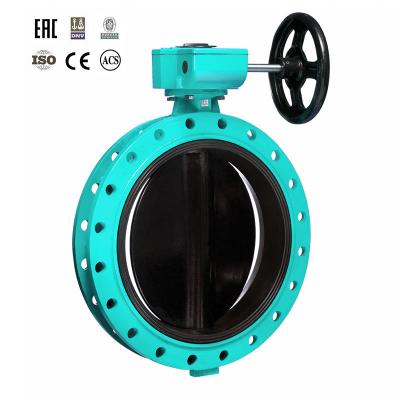 China DN450 PN16 Cast Iron DIN BS General UNI ISO ISO ANSI AS JIS Turbine Flange Butterfly Valve for sale