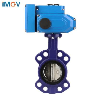 China dn400 WCB general autorun electric wafer actuated butterfly valve for sale