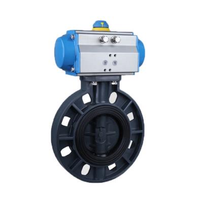 China General Pneumatic UPVC CPVC PP Valve PVC Plastic Butterfly Valve for sale