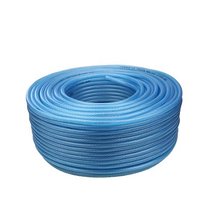 China Plants Flexible Transparent Braided Reinforced Reinforced Polyester PVC Vinyl Tubing Hose Fiber Reinforced Hose for sale