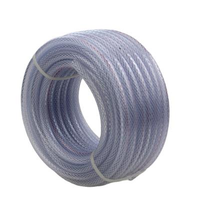 China Flexible Clear Braided Reinforced Reinforced Milk PVC Vinyl Tubing Hose Polyester PVC Fiber Reinforced Hose for sale