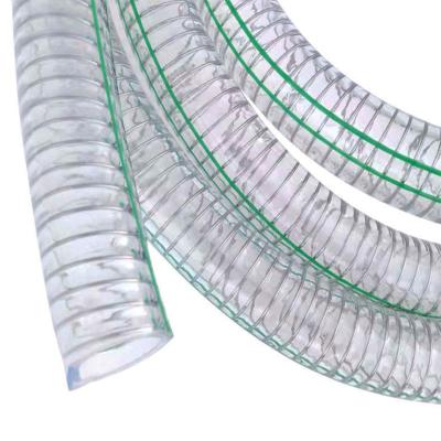 China Drawing And Conveying Braided Water Custom Logos Steel Wire PVC Food Grade Hose 50mm Fiber At Good Price for sale