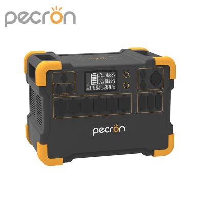 China Type C Pecron 3108Wh portable backup power station lithium battery, 110V/220V 2000W pure sine wave AC outlet, solar generator for sale