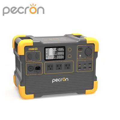 China Pecron E1500PRO 2000W Outdoor Camping Security/Monitoring/Alarm Big Power Lithium Solar Power Station Battery Energy for sale