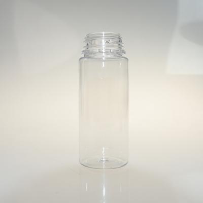 China Round Shape Cosmetic Clear Squeeze Plastic Bottles With Flip Disc Caps Black White for sale