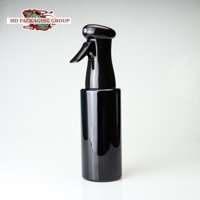 China Household Products New Arrival Solid Black Plastic Continuous Hairspray Sprayer Bottle for sale