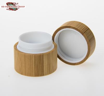 China Cosmetic hot sale environmental pure natural bamboo cream jar for cosmetic container for sale