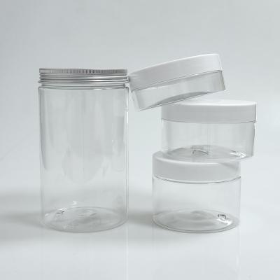 China Wholesale Clear Food Grade 250g 280g 350g 400g 600g 1000g Skin Care Product PET Packing Plastic Jars for sale