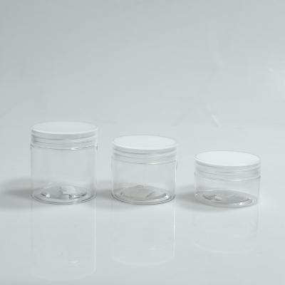 China Wholesale Clear Food Grade 100g 140g 200g 330g Skin Care Product PET Plastic Packing Jars for sale