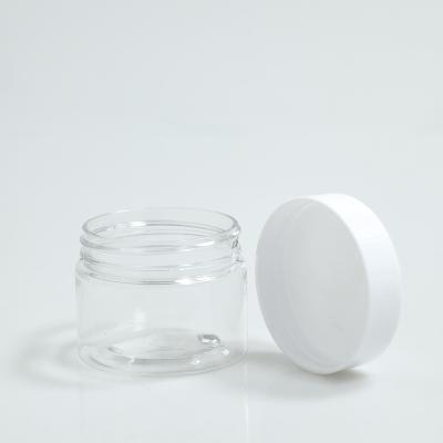 China Wholesale Clear Food Grade 50g 60g 80g Skin Care Product PET Plastic Packing Jars for sale