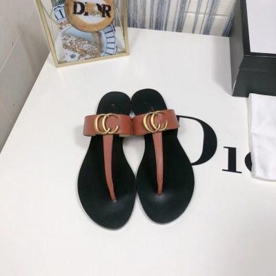 China 2022 Wholesale Custom Summer Flip Flops High Quality Slippers GYGY 059 Cushioning For Women Luxury Slides Flat Sandals For Women And Ladies for sale