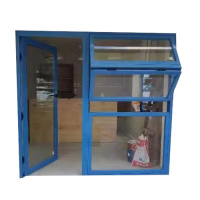 China Aluminum Folding Screen Deda Street Style Vertical Manual Folding Frosted Glass Windows For Kitchen Bar for sale