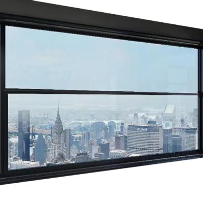 China Sliding Large Deda Aluminum Window Sash Modern Color Customizable Electric Vertical Sliding Stained Glass for sale