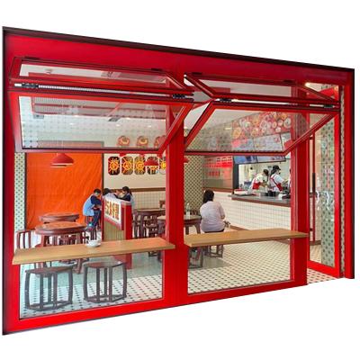 China Deda Commercial Vertical Folding Screen Electric Folding Windows Aluminum Alloy Fold Up Window for sale