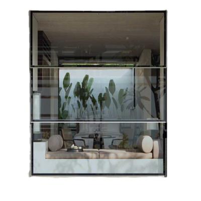 China Automatic Double Hung Window Aluminum Vertical Sliding Window With Hurricane Proof for sale