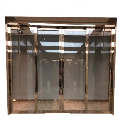 China Deda Mall Office Building Waterproof Custom Aluminum Frame 8mm/10mm Export Single Glass Automatic Door for sale