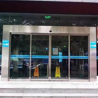 China Waterproof Aluminum Alloy Frame Office Mall Villa Laminated Glass Deda Induction Automatic Door for sale