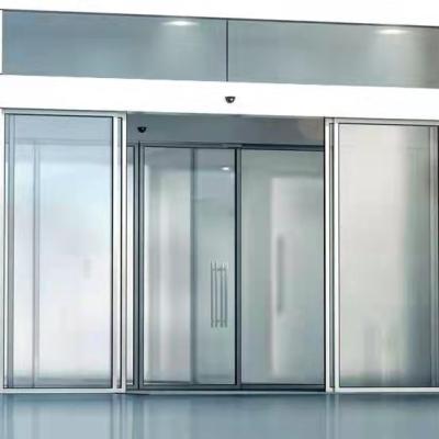 China Fire Protection Deda Color Customized Door Frame Aluminum Single Layer Glass Induction Automatic Sliding Door for sale