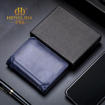 China RFID the first layer of cowhide hold a driver's license wallet with a driver's license, a clip multifunctional leather men's wallet for sale