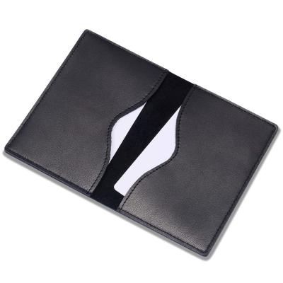 China High Quality Bifold Thin Case Business Card Fashion Genuine Leather Business Card Holder Wallet for sale