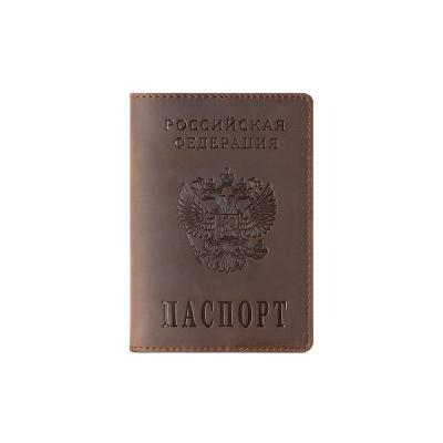 China Retro Personalized Travel Passport Holder Cover Custom Real Cowhide Leather Passport Cover for sale