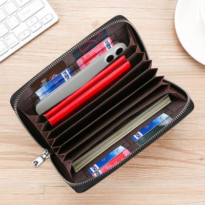 China RFID Zipper Around Long Wallet Type Women Wallet for sale