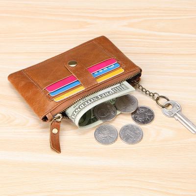 China New Vintage Design Card Holder Wallet Customize Logo Coin Wallet RFID Card Holder for sale