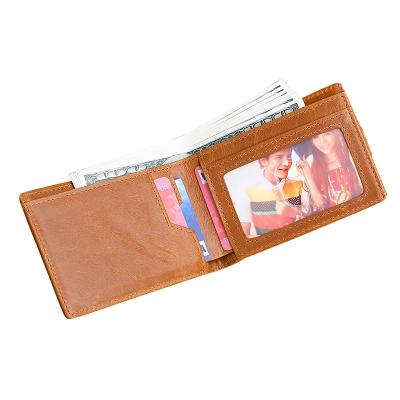 China High Quality Factory Wallet Thin Men RFID Blocking Mini Leather Wallet Custom Money Clip for sale