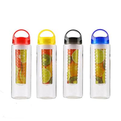 China Viable BPA Free Citrus Fruit Infuser Tritan Cheap Clear Plastic Water Bottle for sale