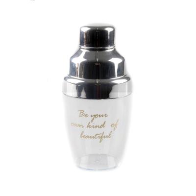 China Gold Plated Small Plastic Shaker 8oz Wine Cocktail Shaker Bottle for sale