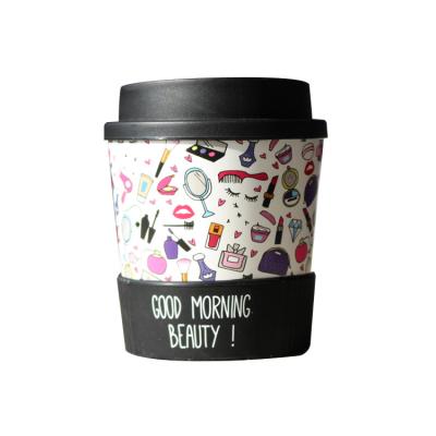 China Custom Coffee Mug Logo Printing 8oz Reusable Small Coffee Cup With Silicon Sleeve for sale