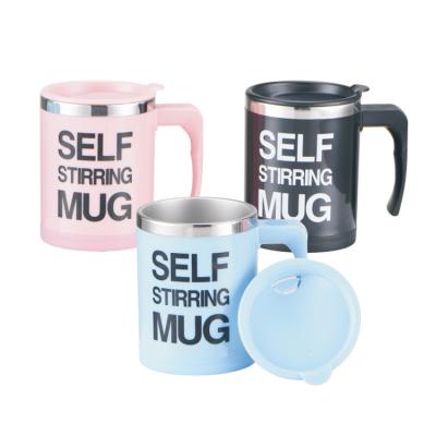 China Sustainable 400ml Stainless Steel Automatic Self Stirring Mug for sale